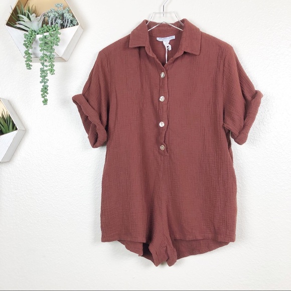 maurie and eve make you wanna short sleeve jumpsuit